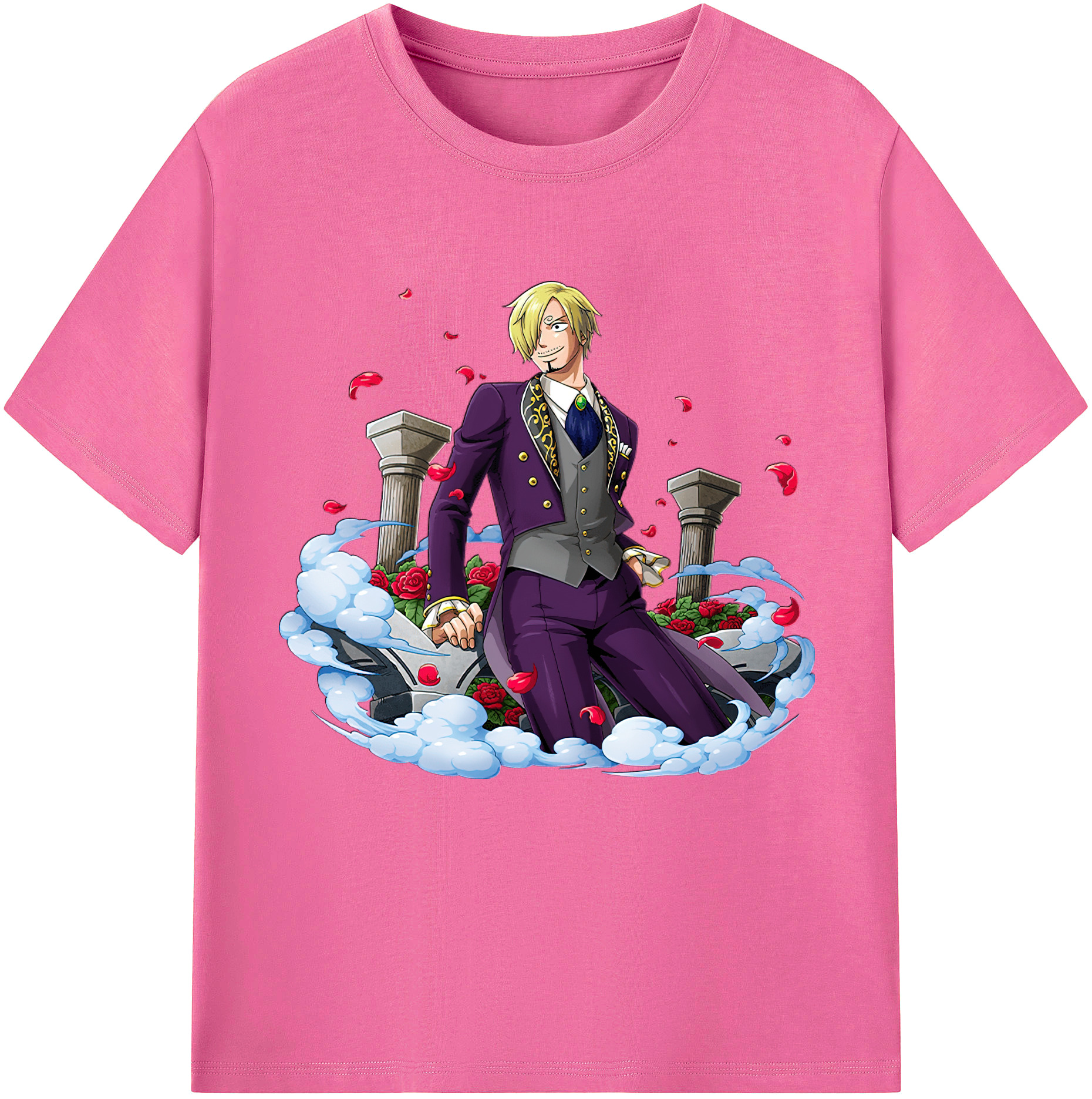 （画像用） ワンピース サンジ ONE PIECE Sanji レディースカジュアルプリントTシャツ（綿100％）